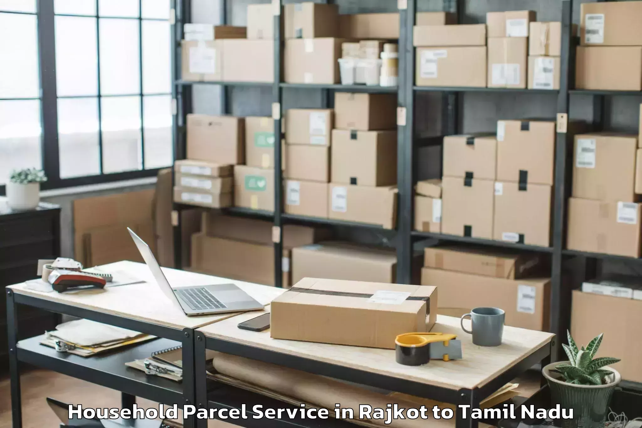 Reliable Rajkot to Vadipatti Household Parcel